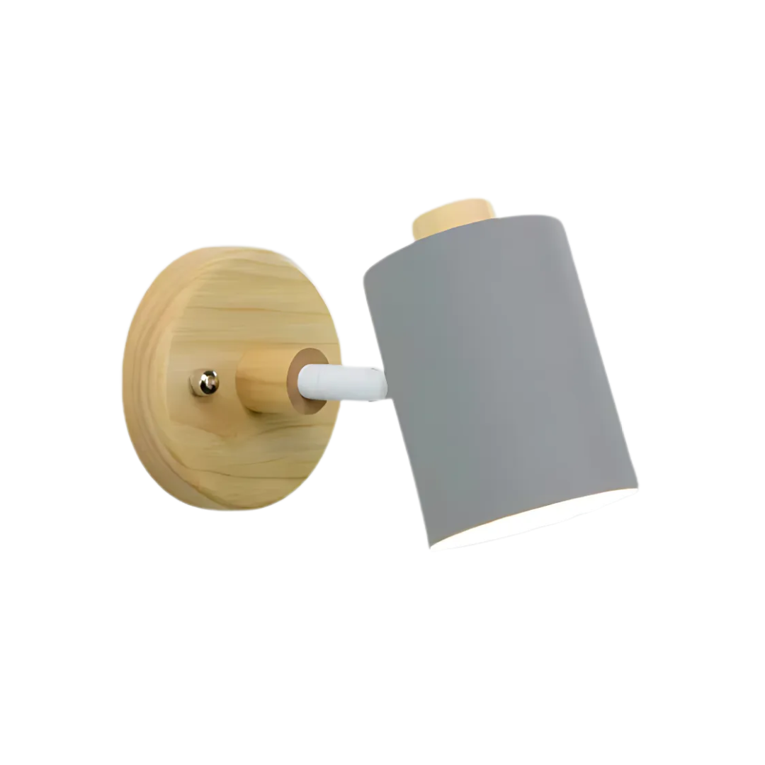Modern Minimalist Wood Cylinder LED Wall Sconce – Soft Ambient Wall Lamp for Bedrooms and Hallways 1