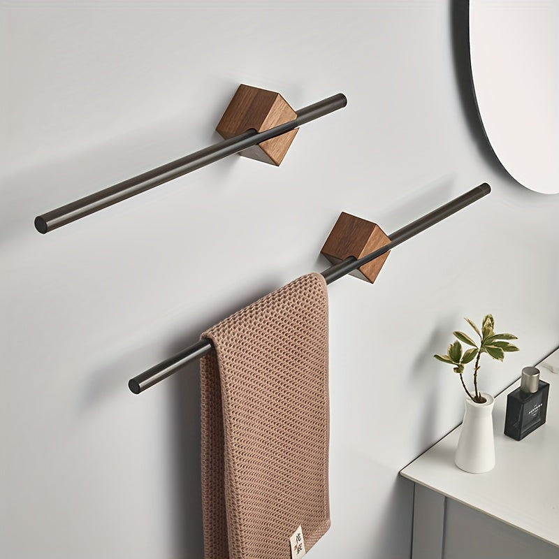Modern Wall Mount Wooden Towel Holder - Halri