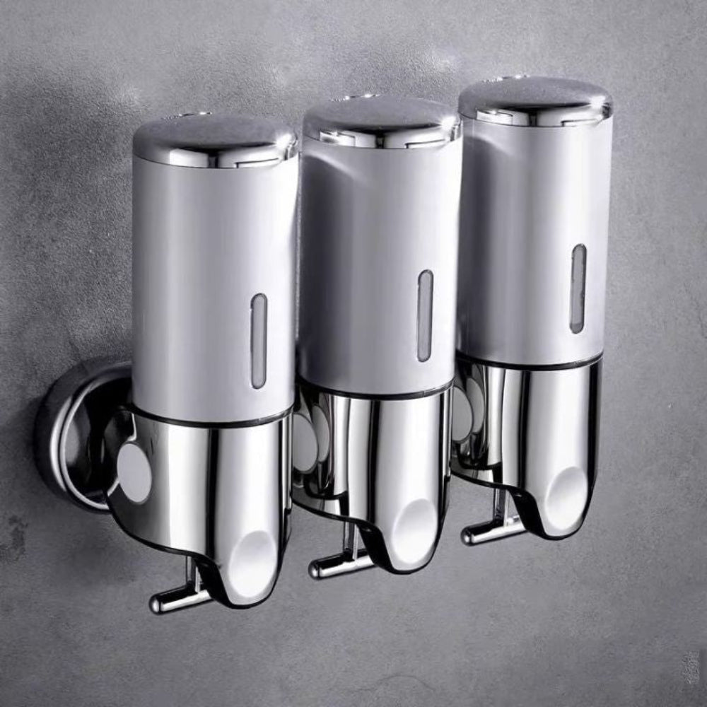Modern Wall-Mounted Soap Dispenser – Elegant Stainless Steel Bathroom Accessory for Liquid Soap and Lotion 1