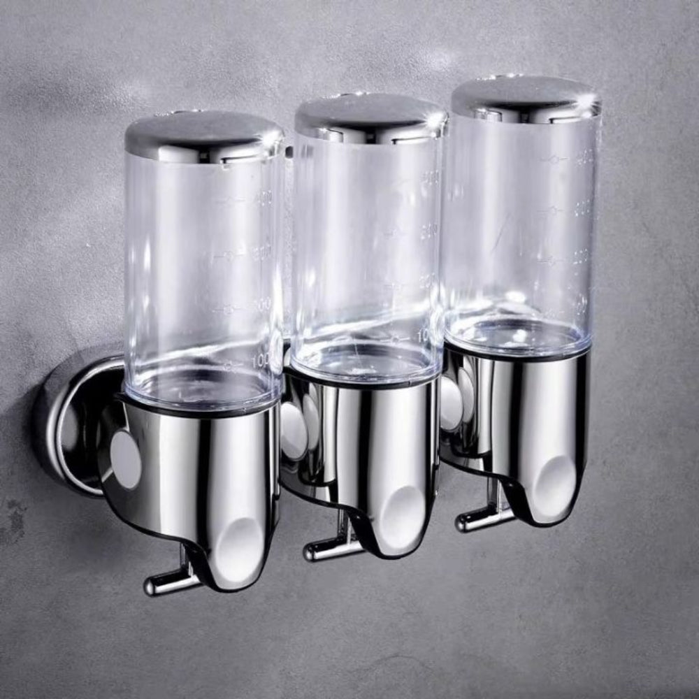Modern Wall-Mounted Soap Dispenser – Elegant Stainless Steel Bathroom Accessory for Liquid Soap and Lotion 10
