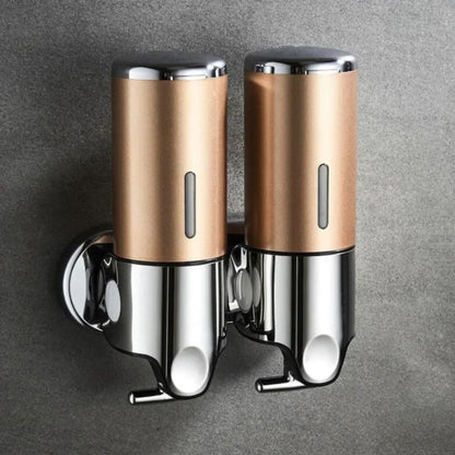 Modern Wall-Mounted Soap Dispenser – Elegant Stainless Steel Bathroom Accessory for Liquid Soap and Lotion 12