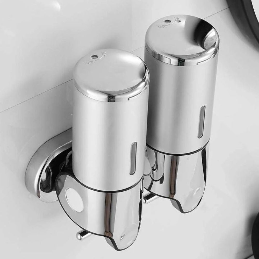 Modern Wall-Mounted Soap Dispenser – Elegant Stainless Steel Bathroom Accessory for Liquid Soap and Lotion 4