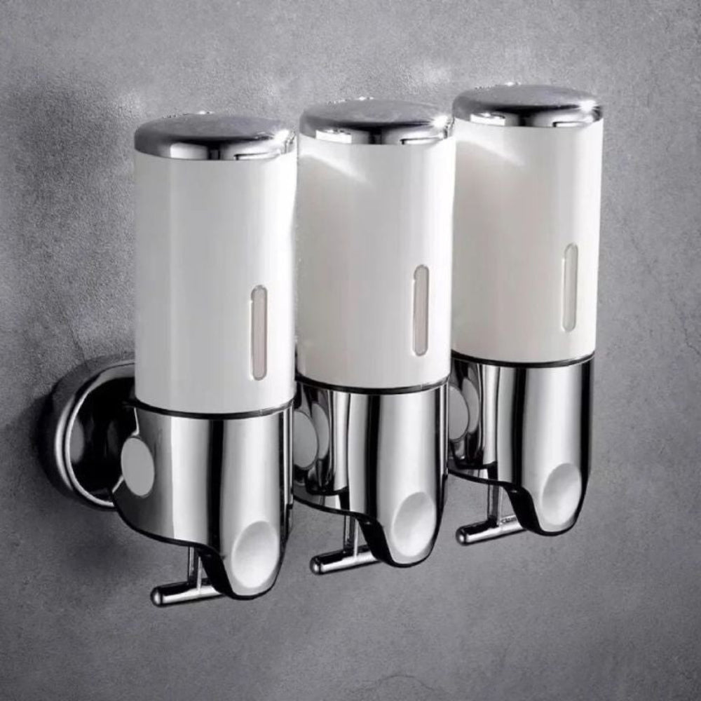 Modern Wall-Mounted Soap Dispenser – Elegant Stainless Steel Bathroom Accessory for Liquid Soap and Lotion 9