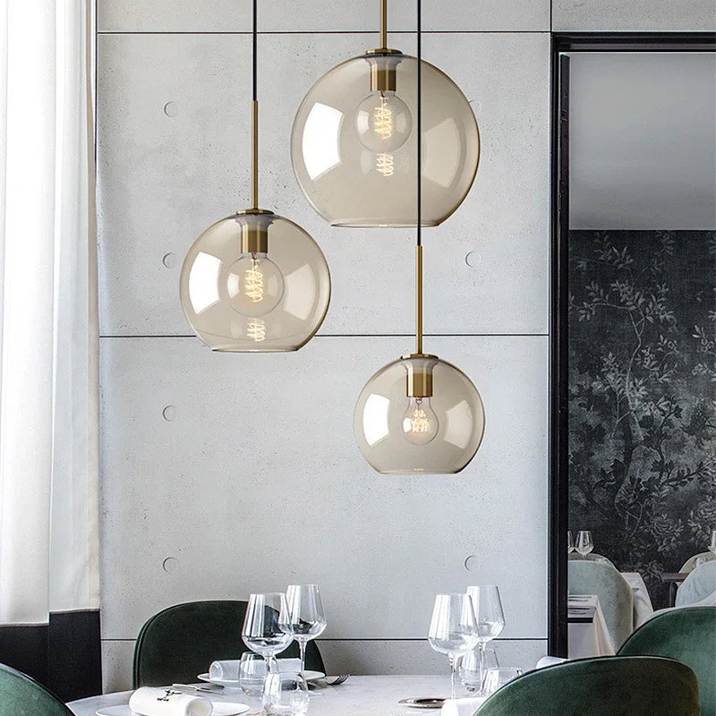 Simple Scandinavian Glass Drop Lamp - Halri