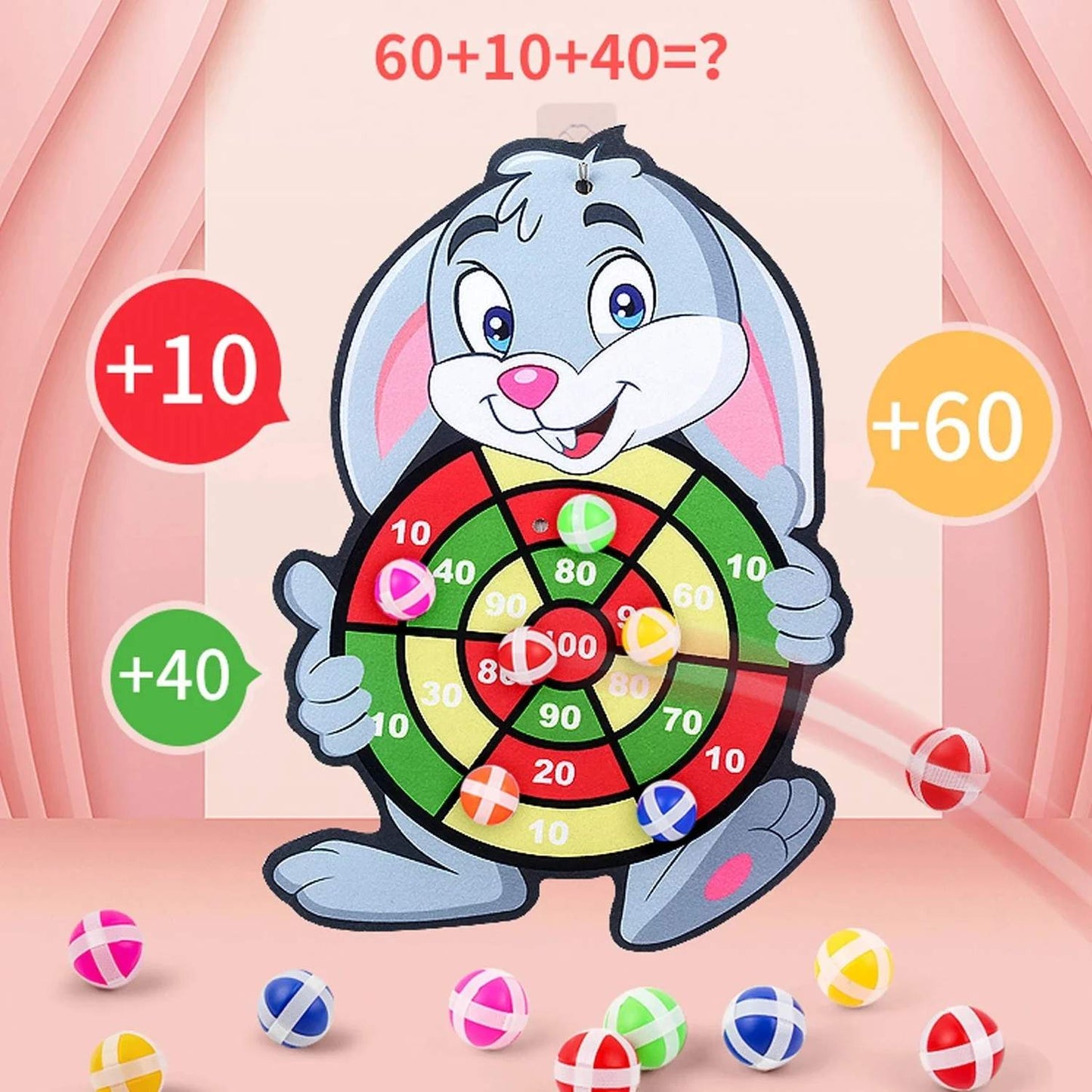 Montessori Throw Sport with Colorful Animal-Themed Dartboards, Improves Coordination, Safe for Ages 1+