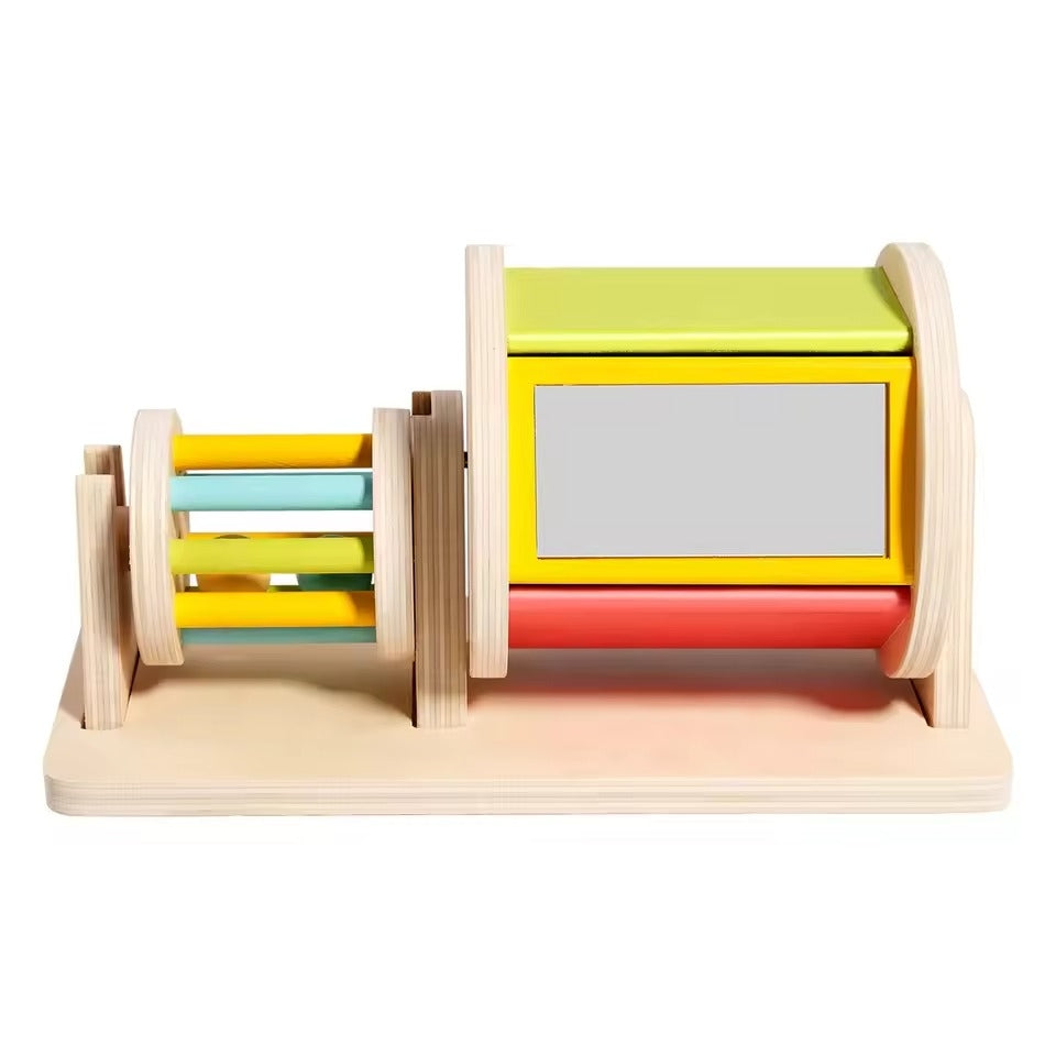 Wooden Musical Drum Toy with Mirror, Soothing Sounds for Kids - Halri