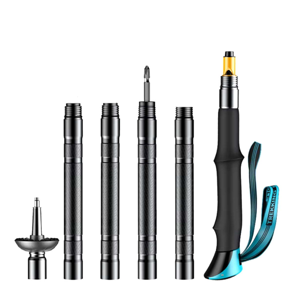 Heavy Duty Collapsible Hiking Pole with Multi Tools - Halri