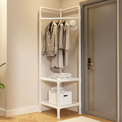 Multifunctional Corner Coat Rack with 3 Layers and Shelf – Space-Saving Hall Stand for Entryway and Bedroom Storage 2