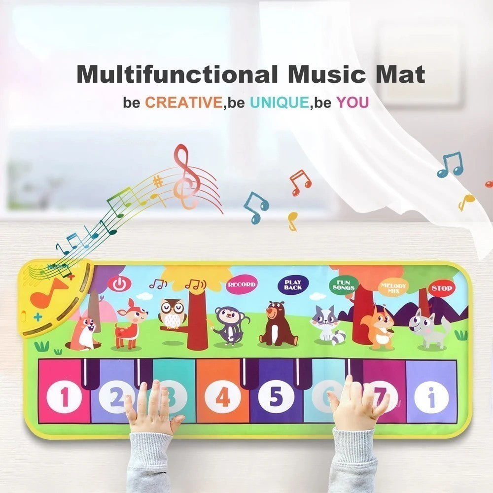 Musical Piano Mat Toy with Non-Slip Surface, Lively Melodies, Supports Cognitive Development, Safe for Ages 3+