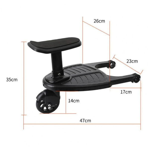 Practical Stroller Skateboard Attachment