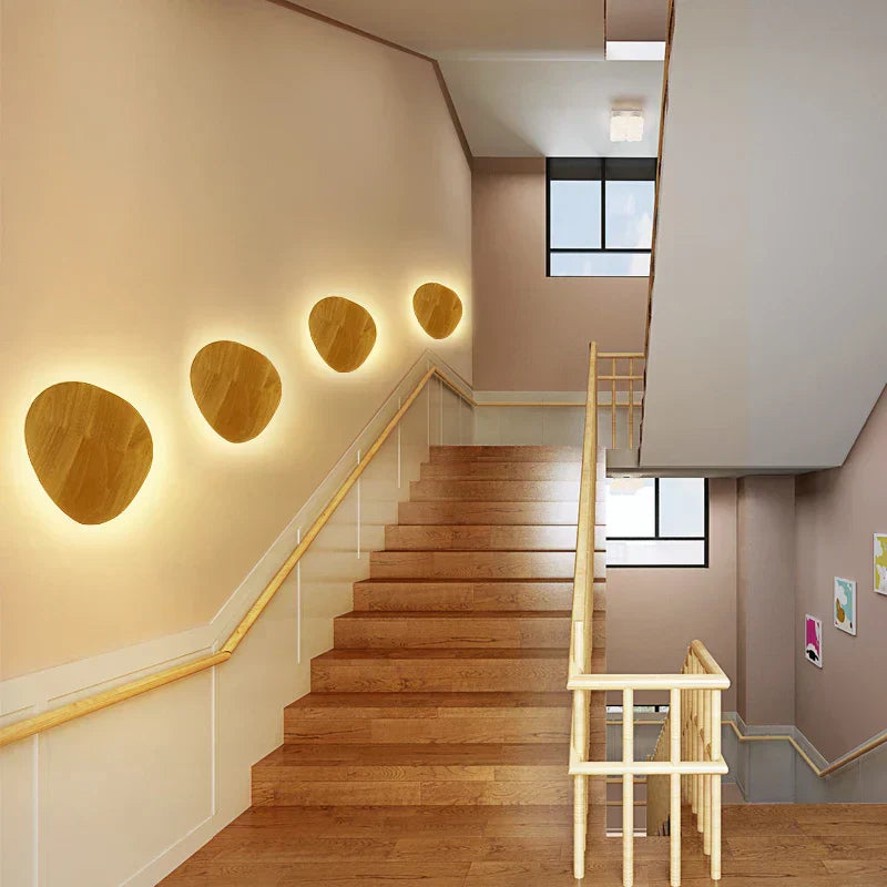 Natural Wood LED Wall Light – Warm Modern Home Lamp - Halri
