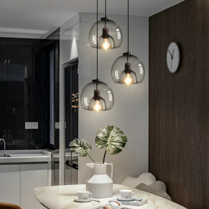 Elegant Glass Pendant Lighting Fixture - Halri