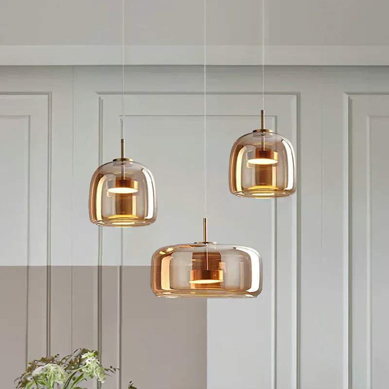 Beautiful Glass Drop Pendant Light