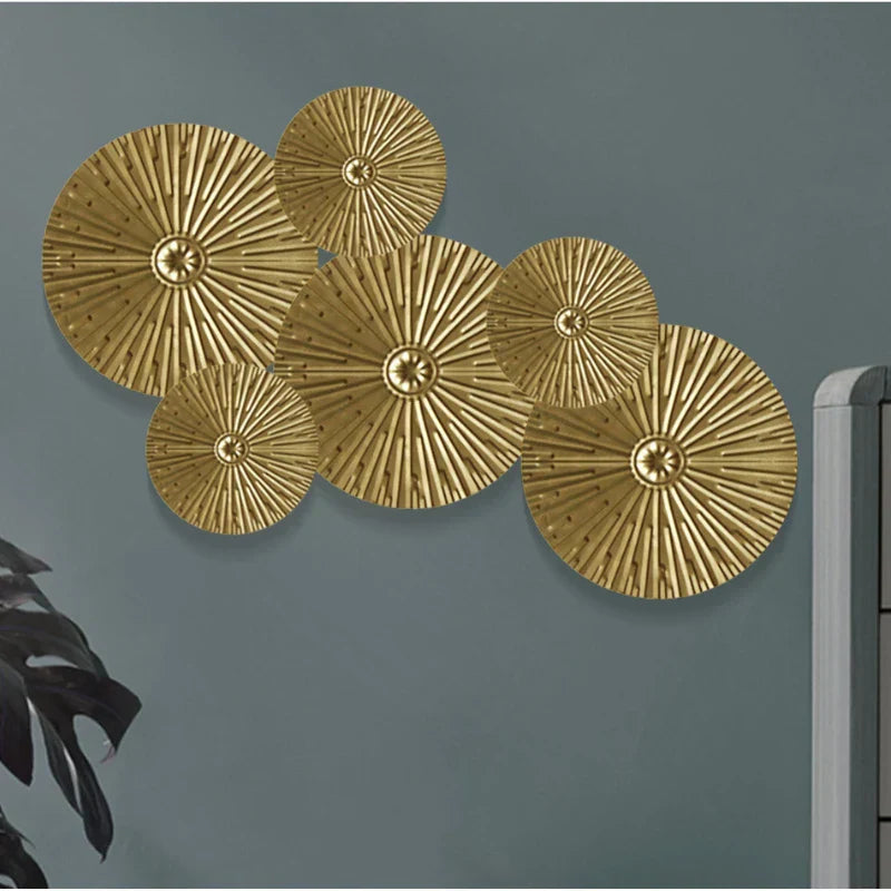 Metallic Gold Geometric Wall Decor - Halri