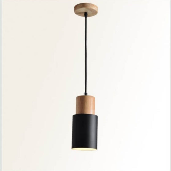 Nordic Macaron Pendant Light – Modern Black Cylinder LED Hanging Light for Kitchen and Dining Room 11
