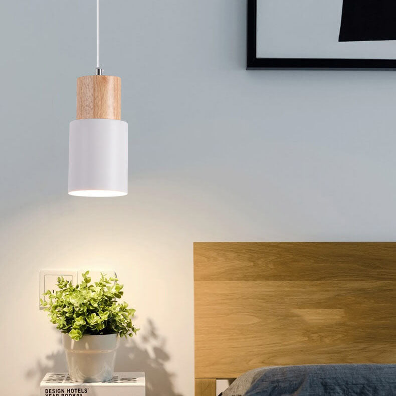 Nordic Macaron Pendant Light – Modern Black Cylinder LED Hanging Light for Kitchen and Dining Room 3