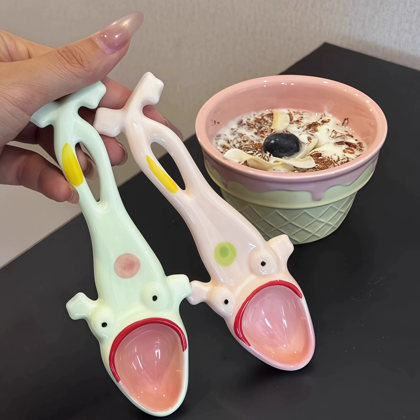 Quirky Green Frog Ceramic Serving Spoon - Halri