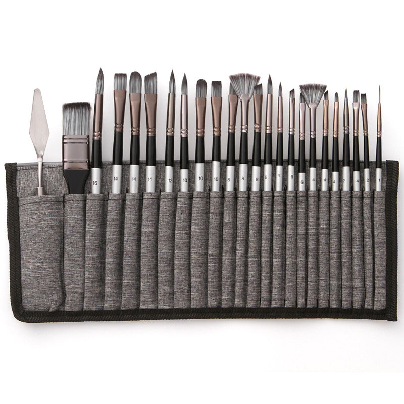 Professional Paint Brush Kit with 24 Pieces & Knife