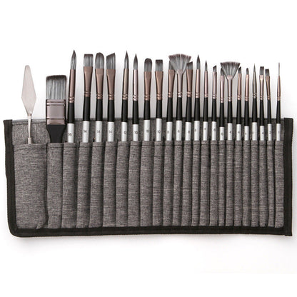 Professional Paint Brush Kit with 24 Pieces & Knife
