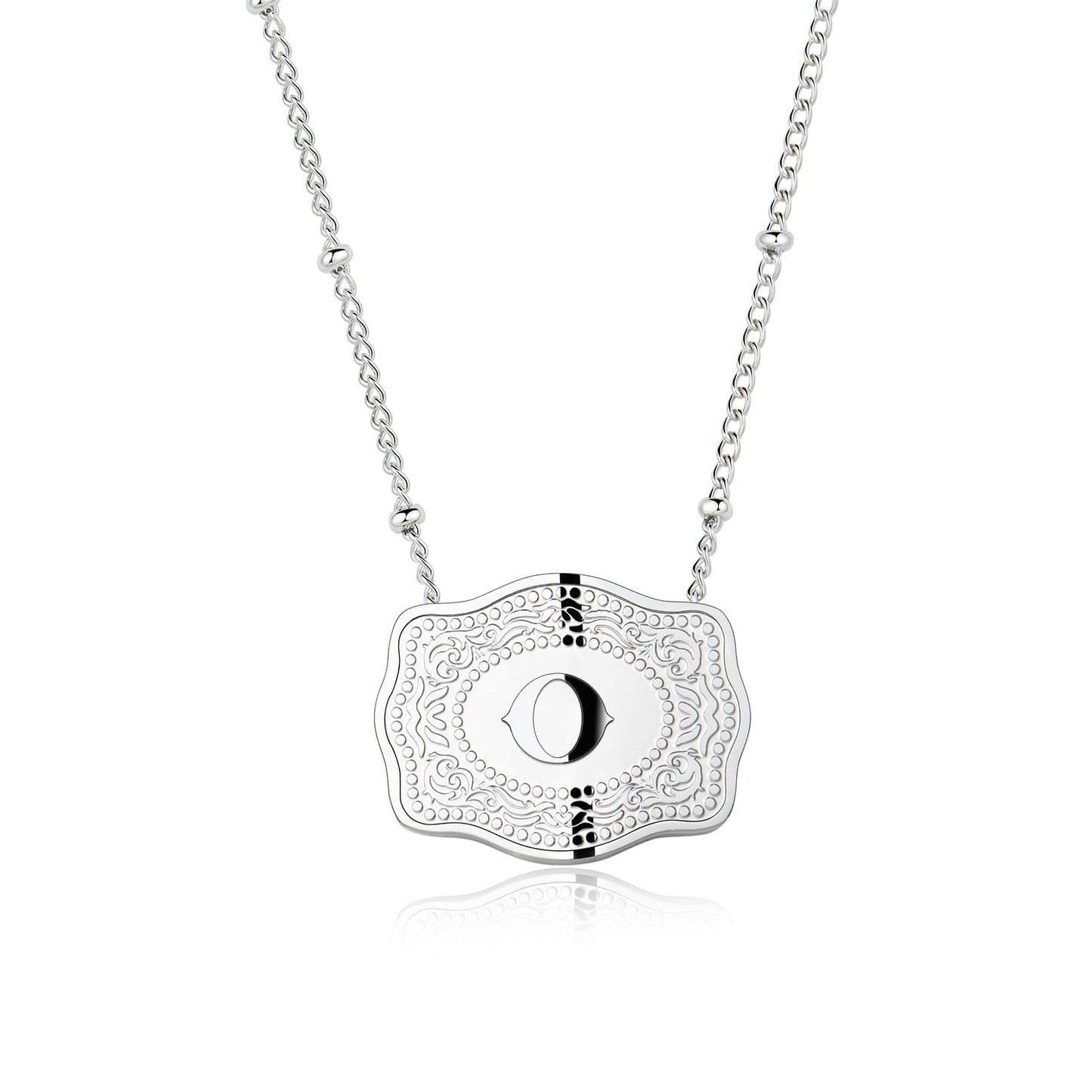 Pretty Initial Letter Pendant Necklace Buckle