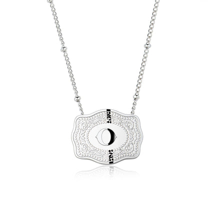 Pretty Initial Letter Pendant Necklace Buckle