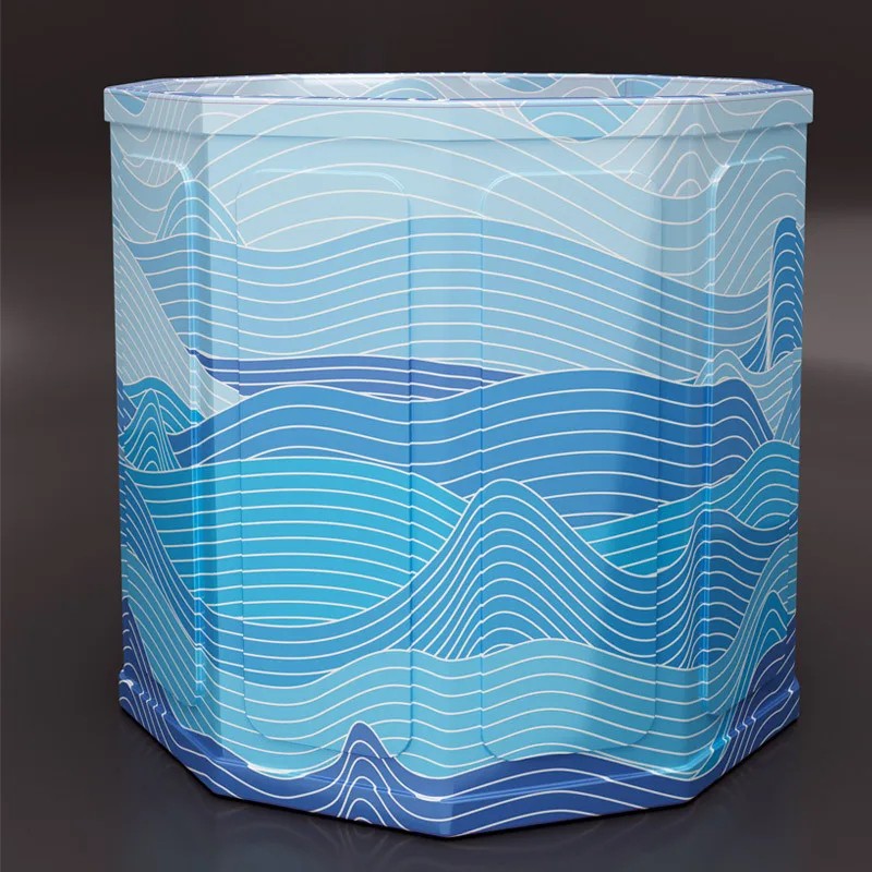 Oversized Portable Foldable Bathtub With Deep Soak, Quick Fold, Long Heat Retention, Fast Drain for Relaxation in Small Bathrooms