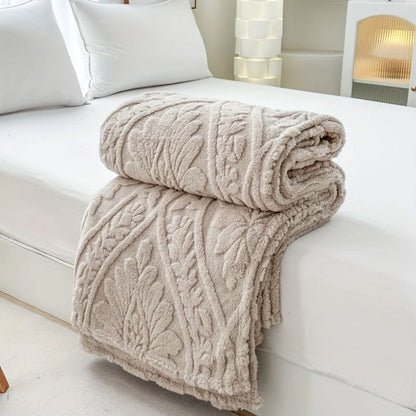 Variant image for Paris Weave Jacquard Fleece Blanket – Soft Microfiber Throw for Cozy Layering and Elegant Home Decor-17