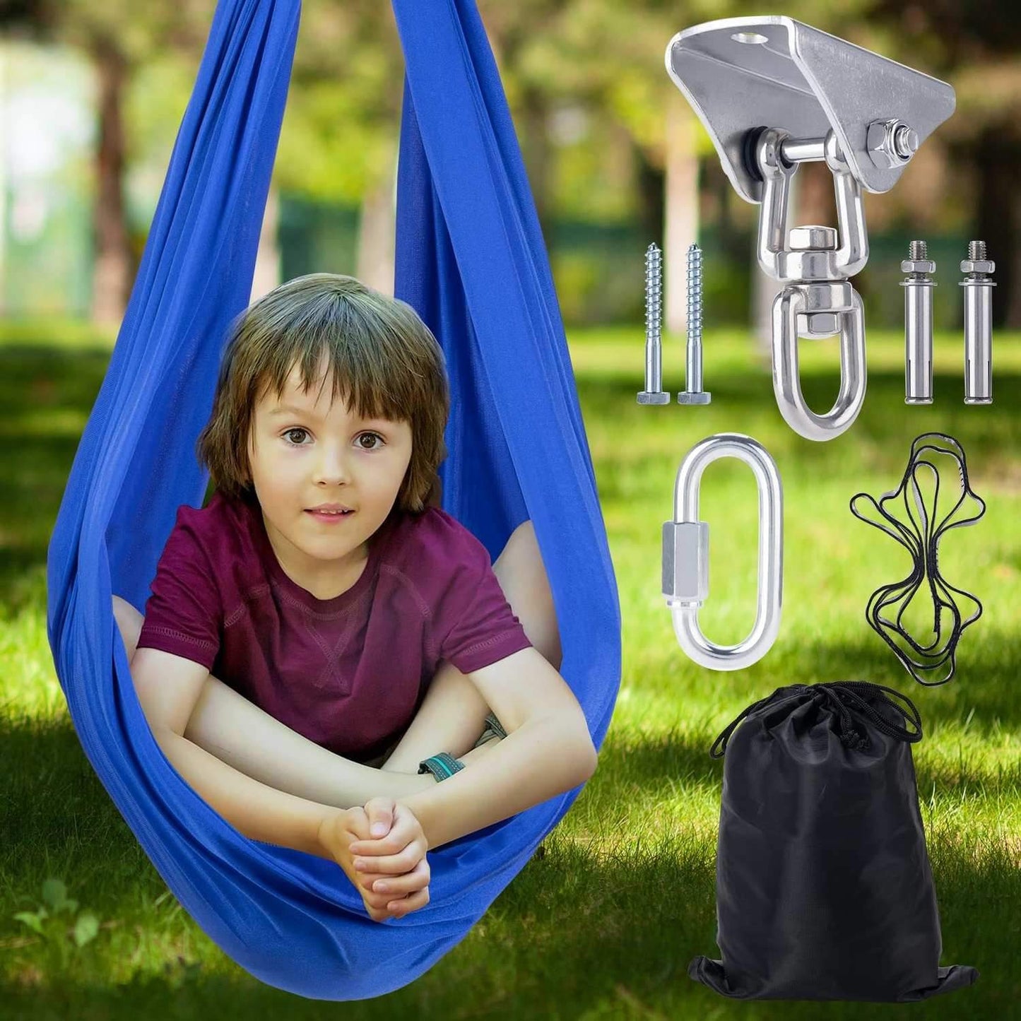 Fun Kids Indoor Swing Hammock for Therapy & Play - Halri