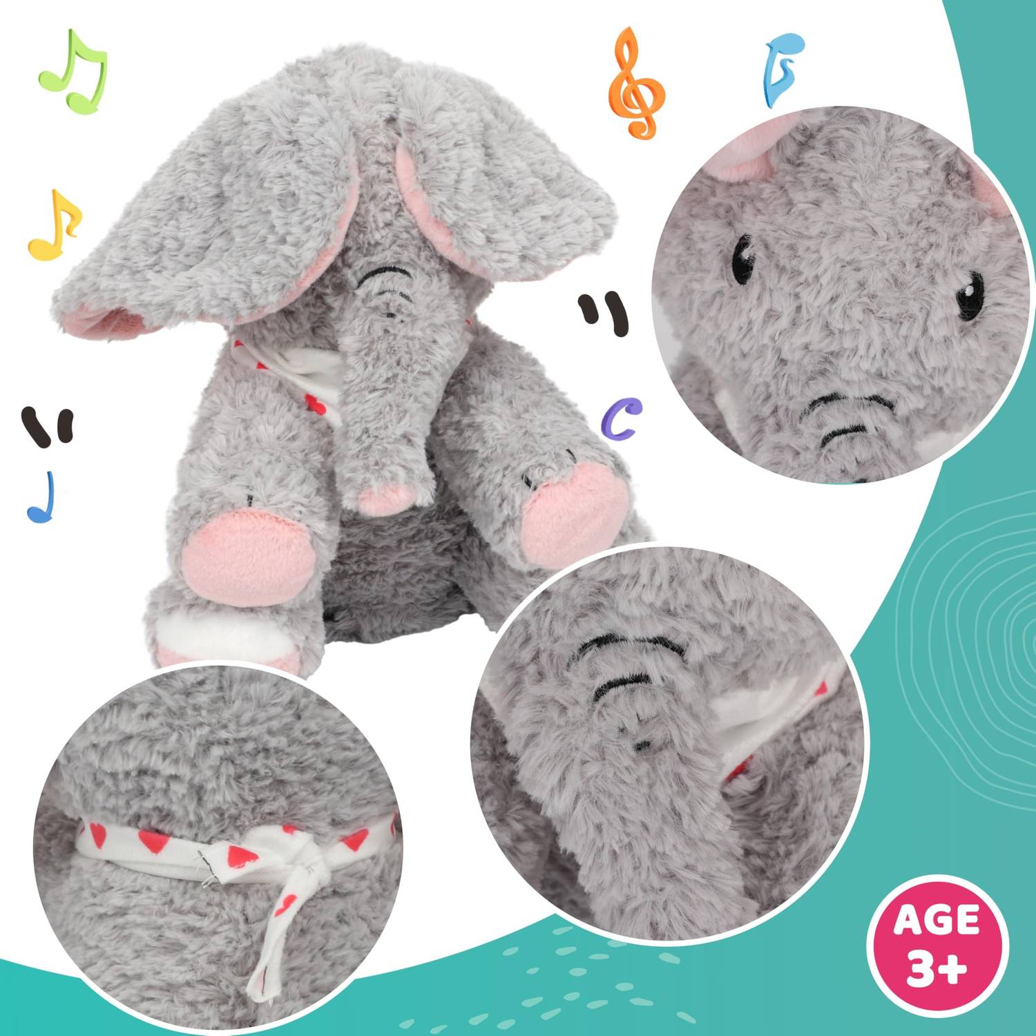 Peek-a-boo Elephant Plush Toy – Singing Interactive Stuffed Animal for Babies