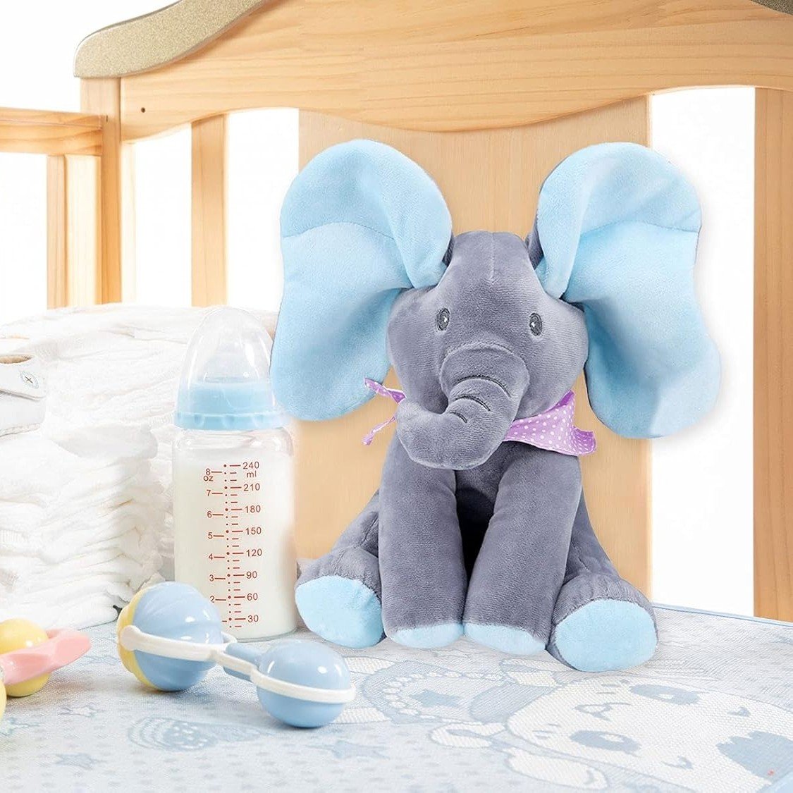 Peek-a-boo Elephant Plush Toy – Singing Interactive Stuffed Animal for Babies