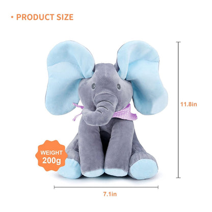 Peek-a-boo Elephant Plush Toy – Singing Interactive Stuffed Animal for Babies