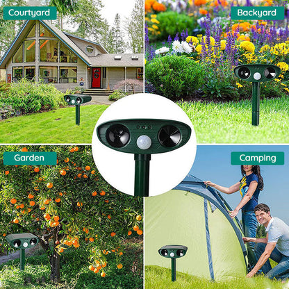 Outdoor Squirrel Repellent Solar Powered Yard Defender
