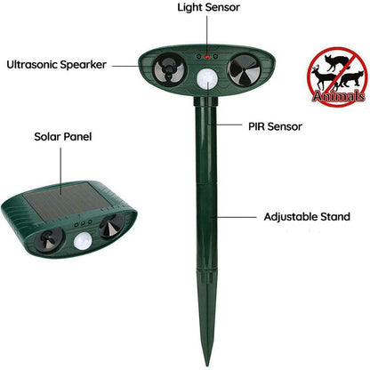 Outdoor Squirrel Repellent Solar Powered Yard Defender