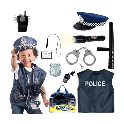 Kids Police Uniform Set with Flashing Lights and Sounds - Halri