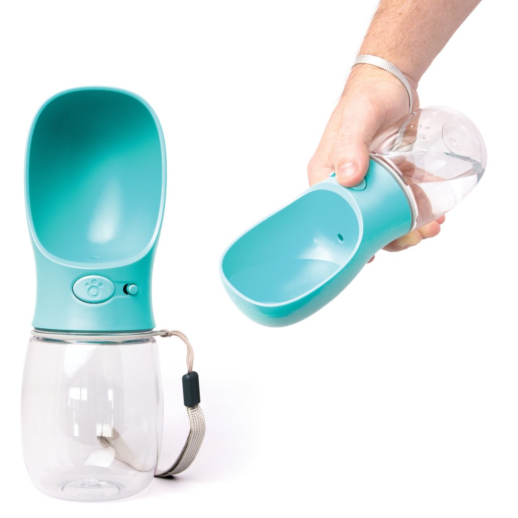 Compact Pet Water Bottle - Spill Proof Travel Dog Bowl - Halri