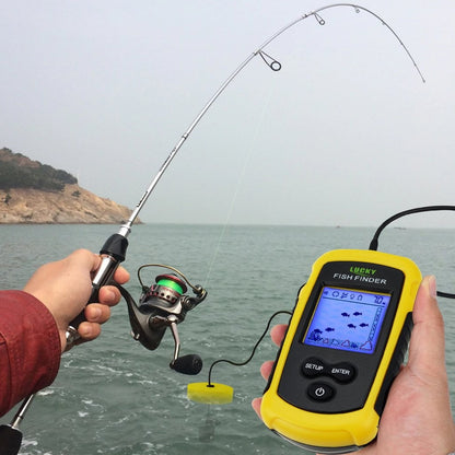 Compact Ice Fishing Sonar Depth Finder Device - Halri