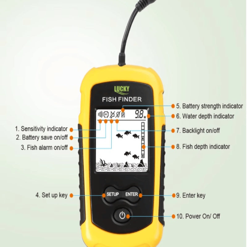 Portable Fish Finder Ice Fishing Sonar Echo Sounder