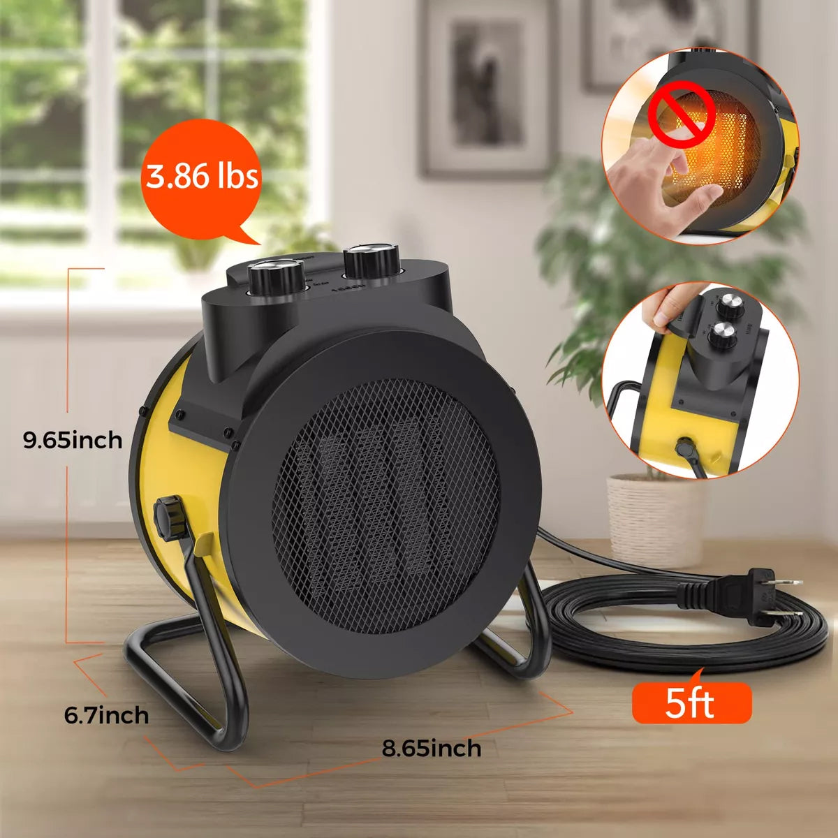 Compact Waterproof Space Heater for Indoor Outdoor Use - Halri