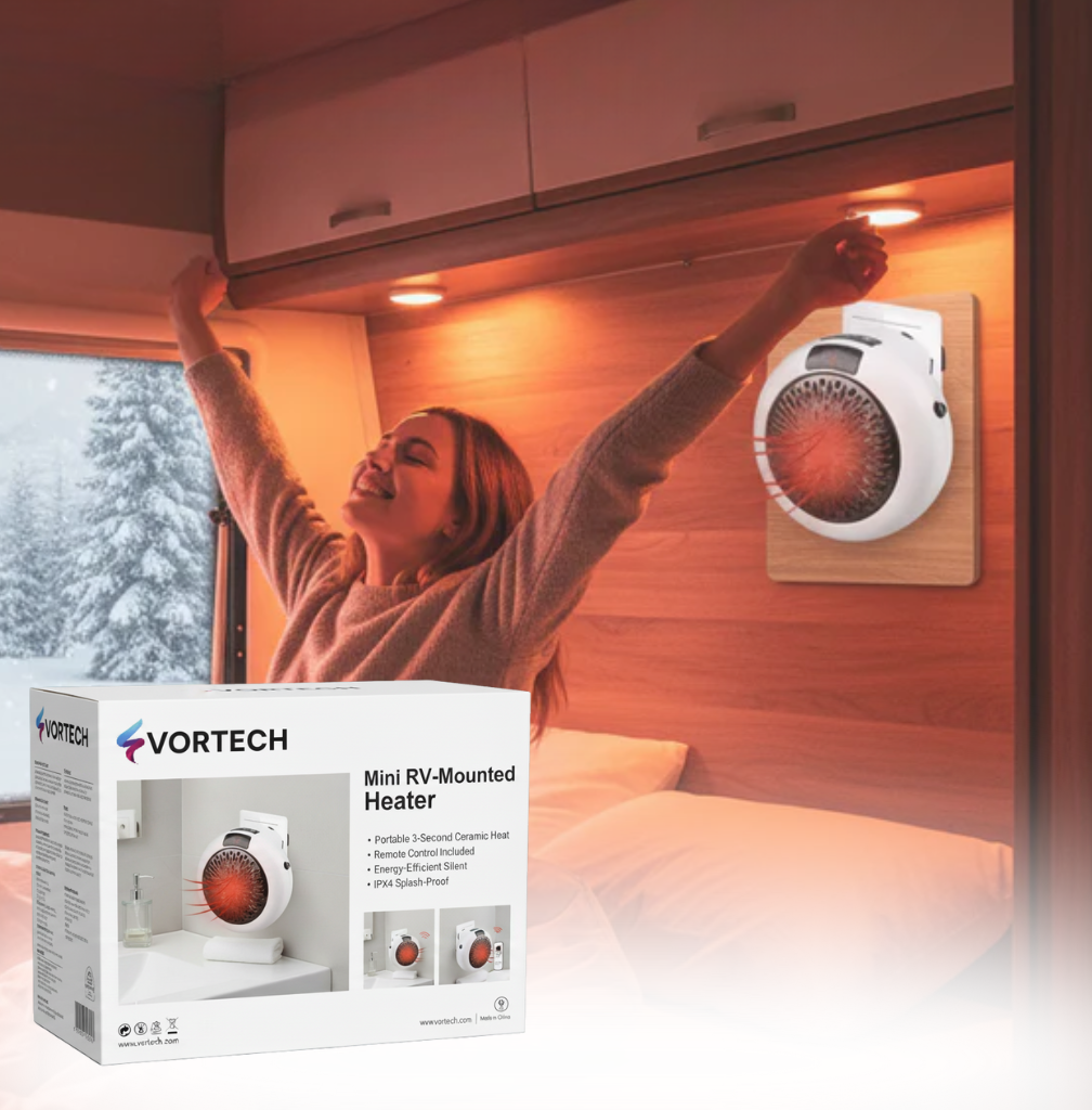 Compact RV Wall Heater with Fast Silent Heat - Halri