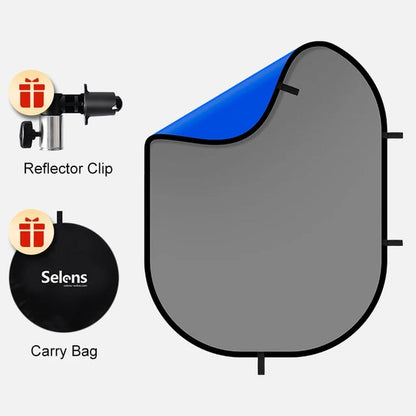 Portable Screen - 2 in 1 Double Sided Pop Up Collapsible Backdrop for Photo, Video Shooting, Live Streaming & Gaming