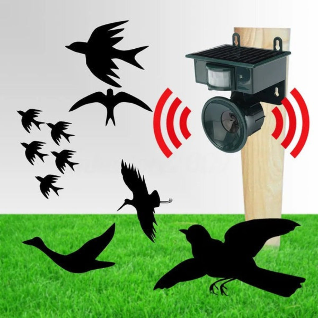 Automatic Bird Repellent Ultrasonic Scarer for Garden