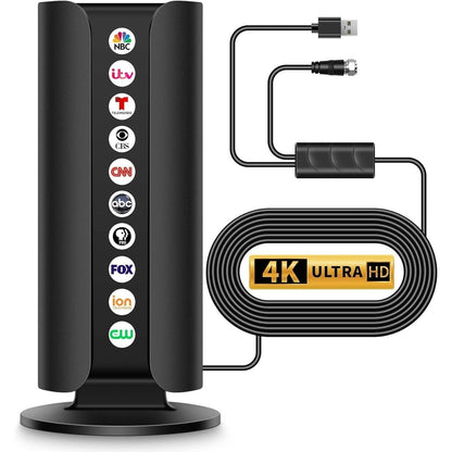 Premium Indoor Antenna - 360 Mile Range, 4K Ultra HD & 1080P Support