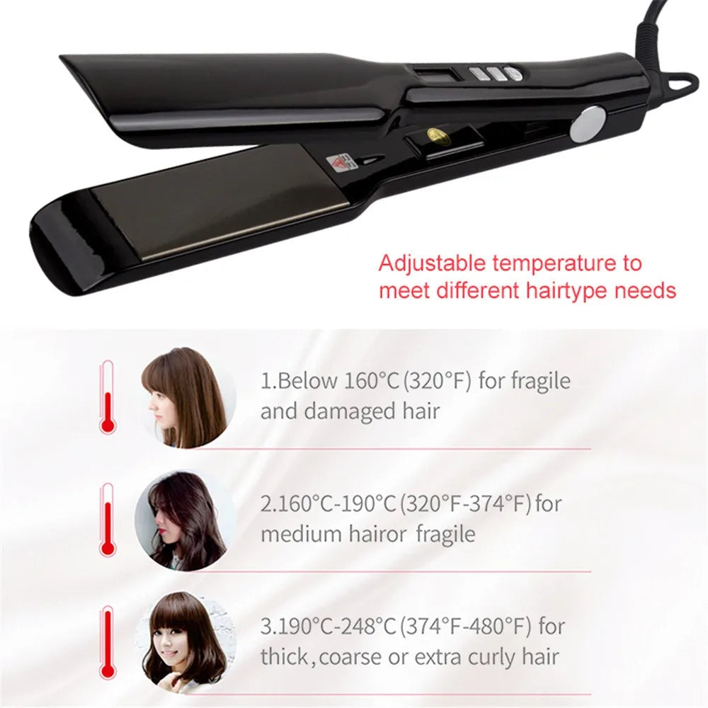 Professional Titanium Flat Iron Keratin Hair Styler 470℉