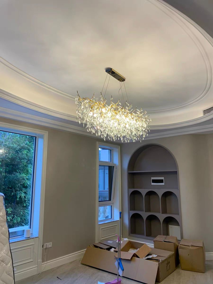 Elegant Crystal Drop Ceiling Light Fixture