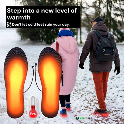 Warm Rechargeable Insoles with USB and Ventilated Style