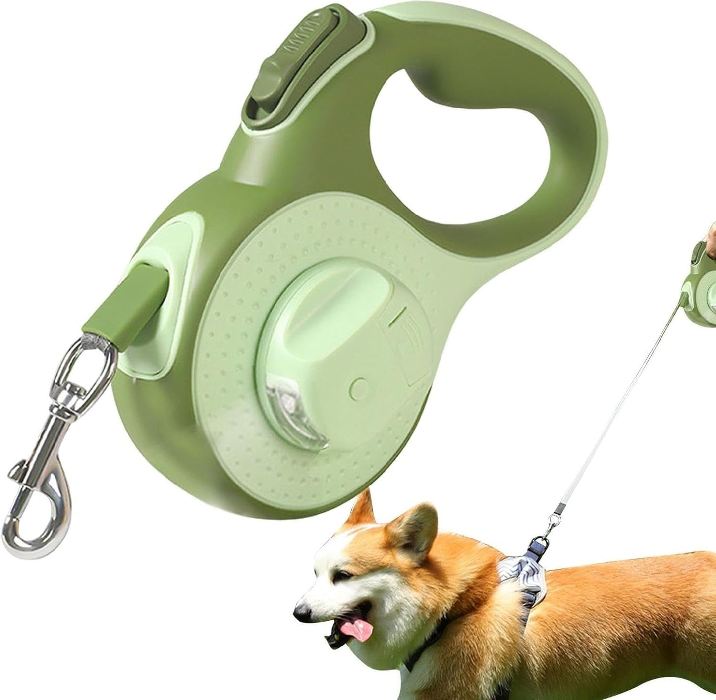 Retractable Dog Leash With Flashlight, 4 In 1 Dog Leash Retractable, Anti-Slip Handle