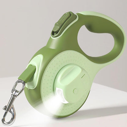 Retractable Dog Leash With Flashlight, 4 In 1 Dog Leash Retractable, Anti-Slip Handle