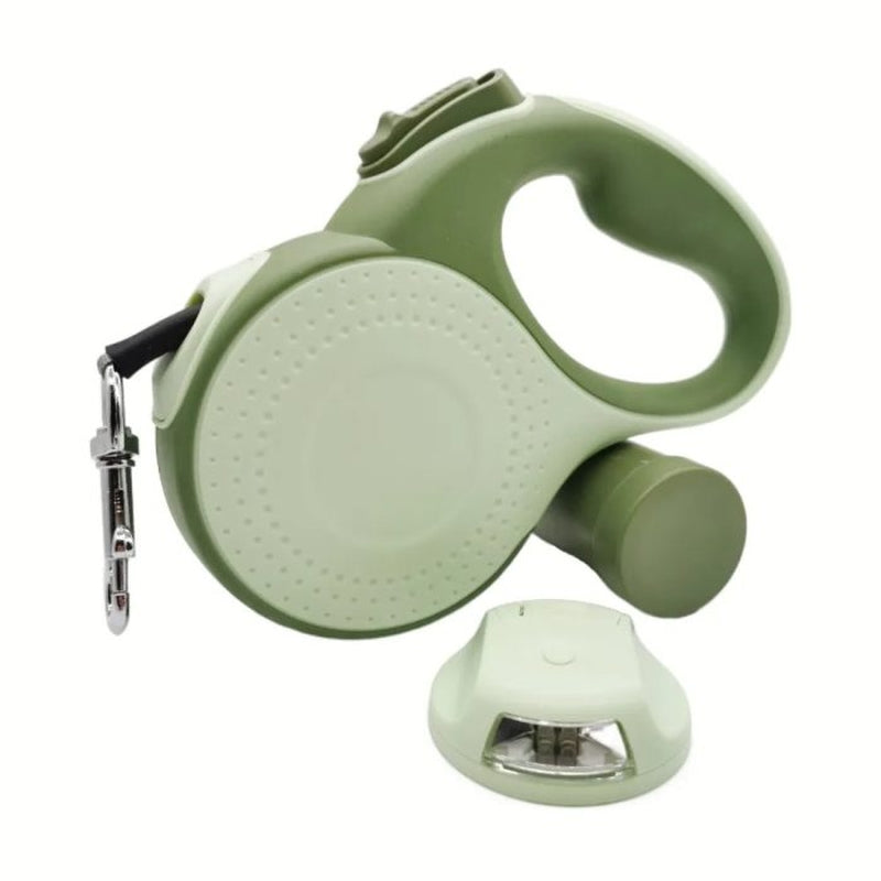 LED Flashlight Retractable Dog Leash, Non Slip Handle