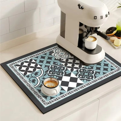 Waterproof Kitchen Coffee Mat Protective Decorative Design