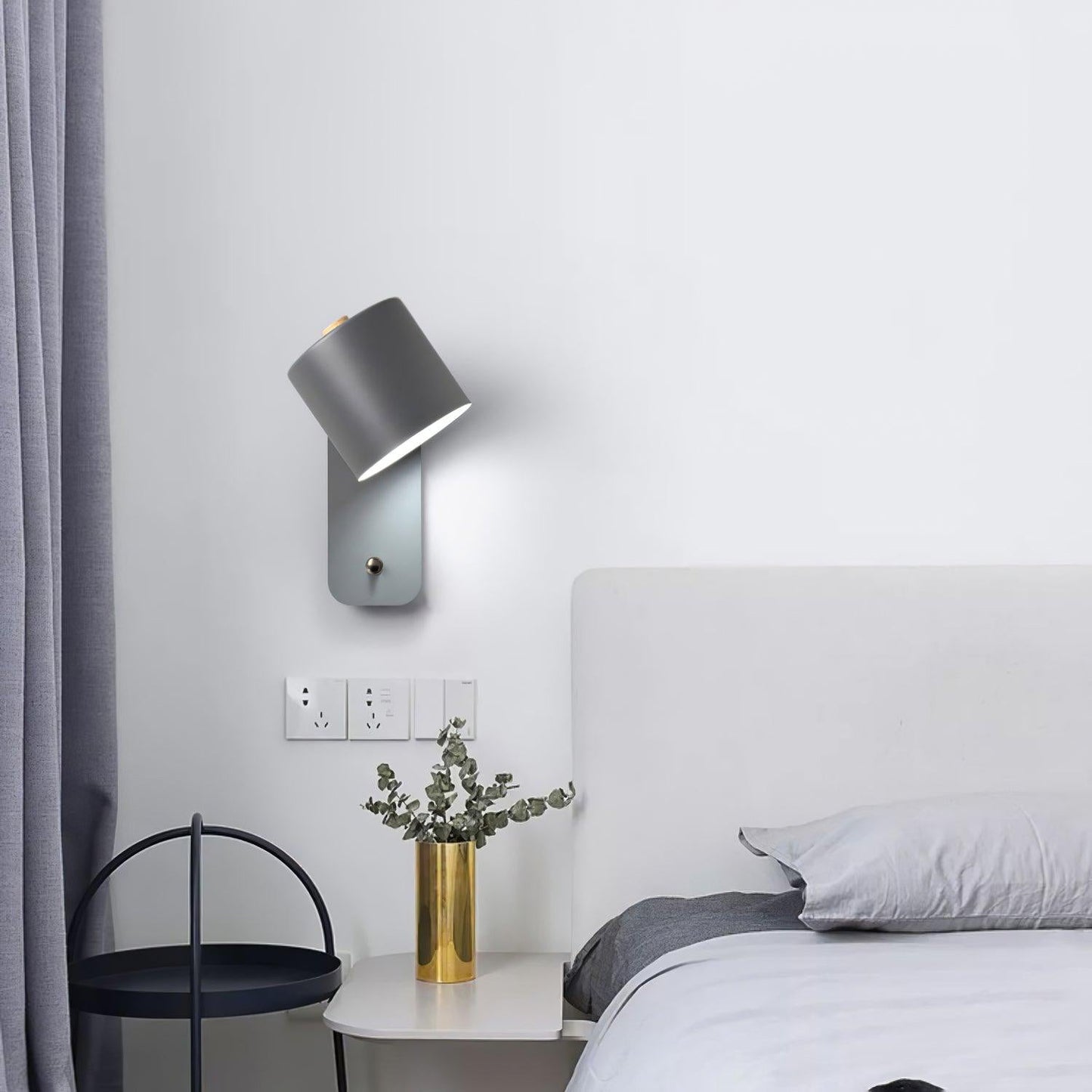 Rotatable Rechargeable Wall Lamp with Touch Control – Modern Cylinder Design for Indoor Use, USB Charging 5